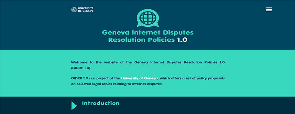The Geneva Internet Dispute Resolution Policies